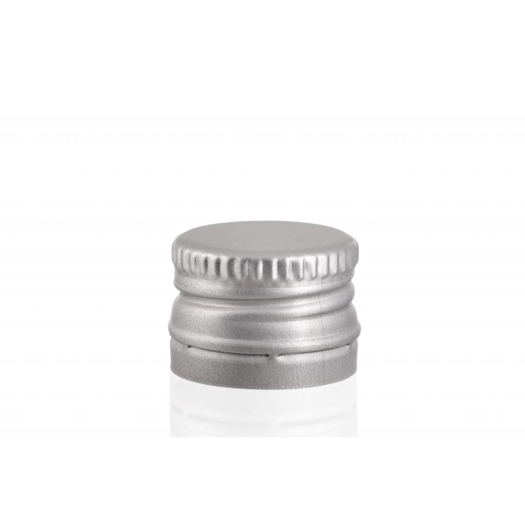 Screw on, crown, mechanical stoppers - Aluminium stopper with silver thread 