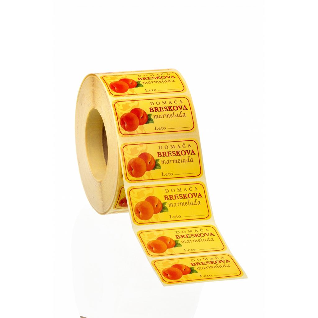 Stickers / Pendants - Homemade peach jam stickers