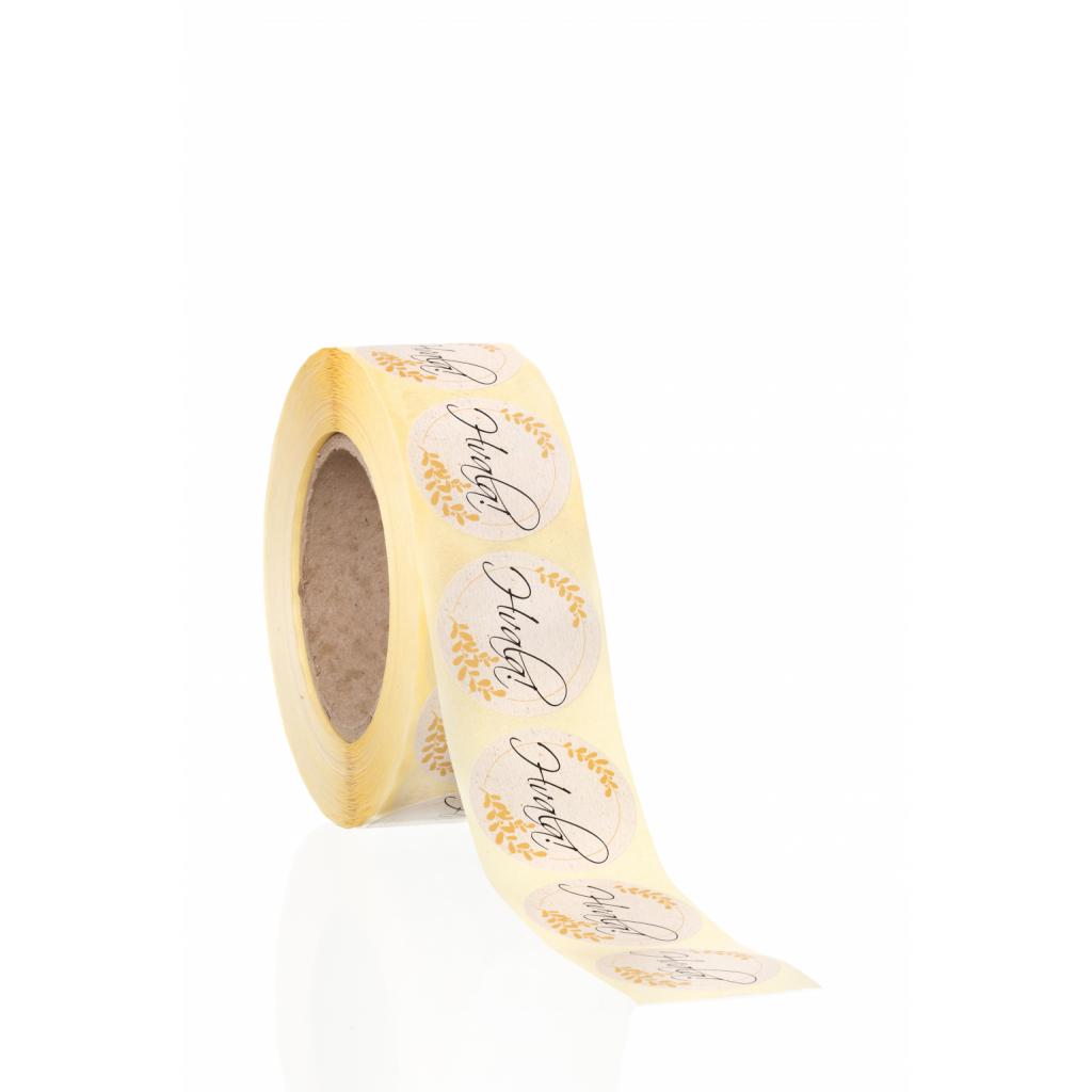 Darilna embalaža - Nalepke hvala natur