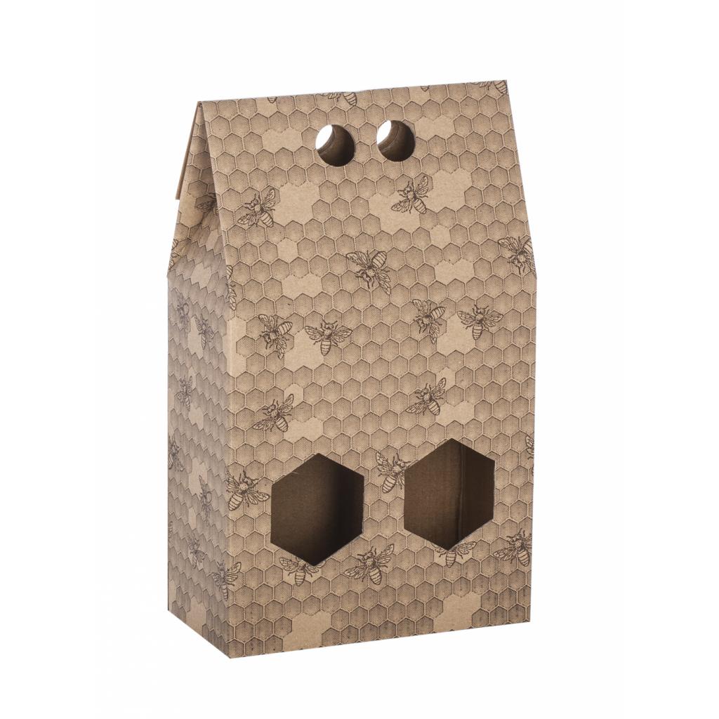 Für Imker - Flaschenträger hoch 2x370 ml (bedruckt)