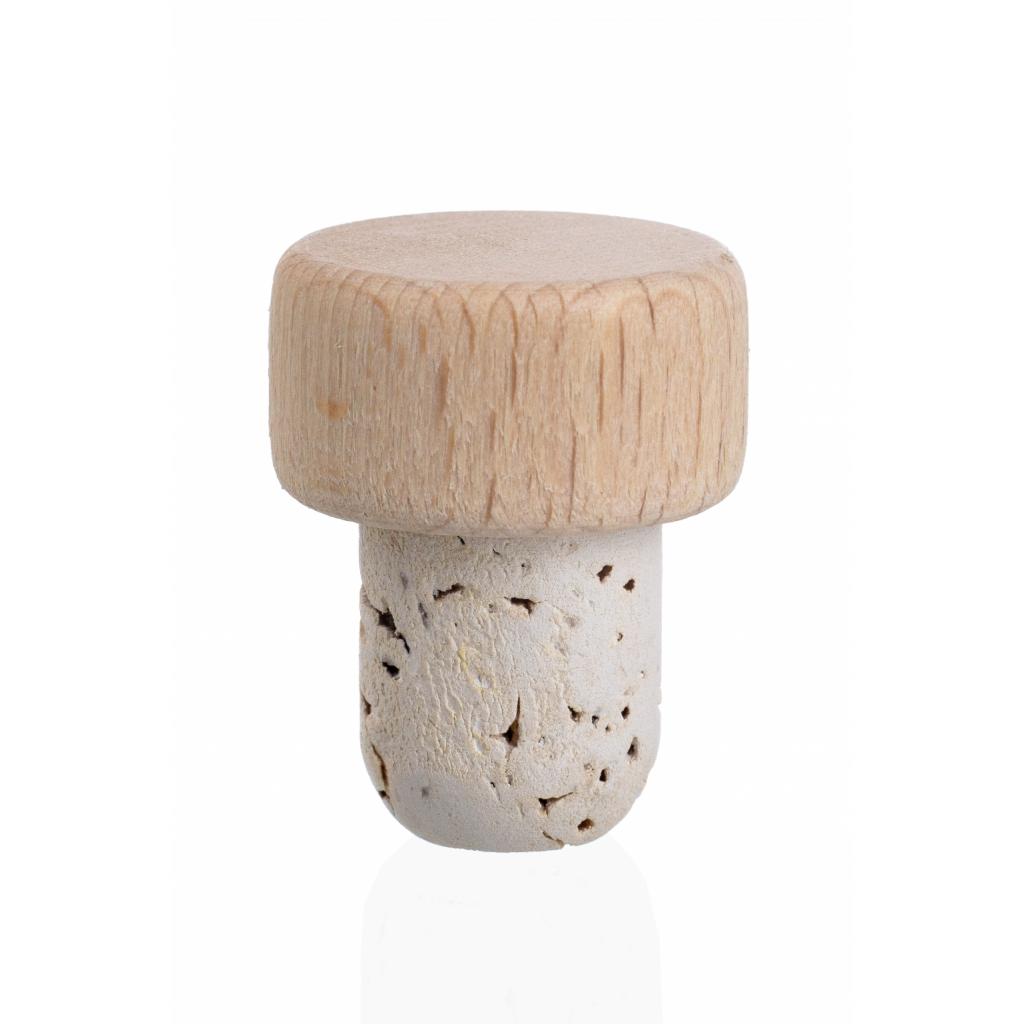 Cork, synthetic stoppers - Cork stopper wooden cap 19.18