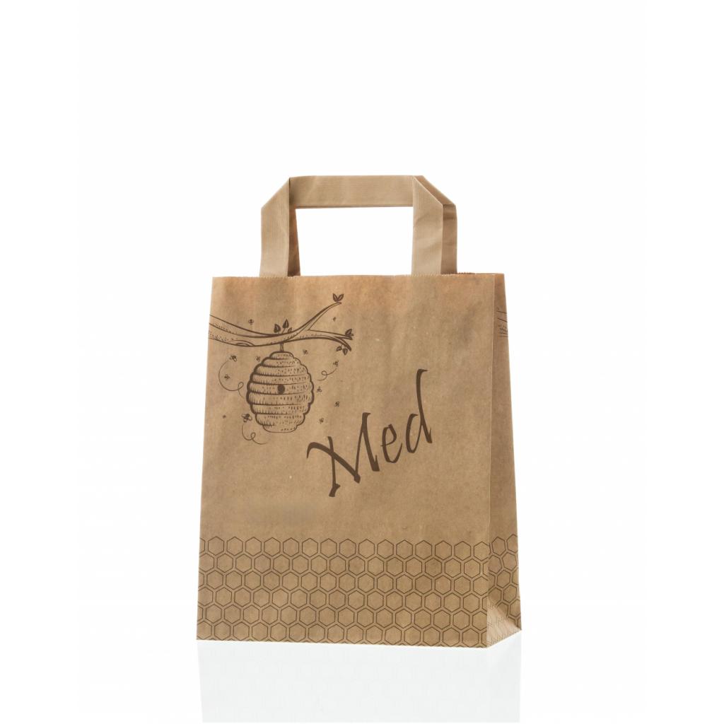 For beekeepers - Paper bag honey-stump natural wide handle