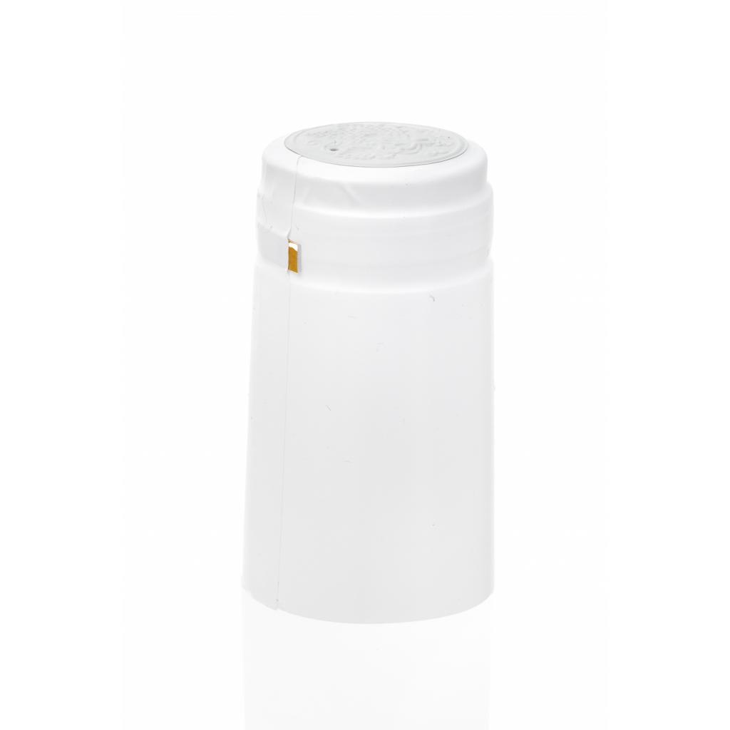 PVC-Kappen - PVC-Schrumpfkapsel weiß mit goldenem Traubensymbol
