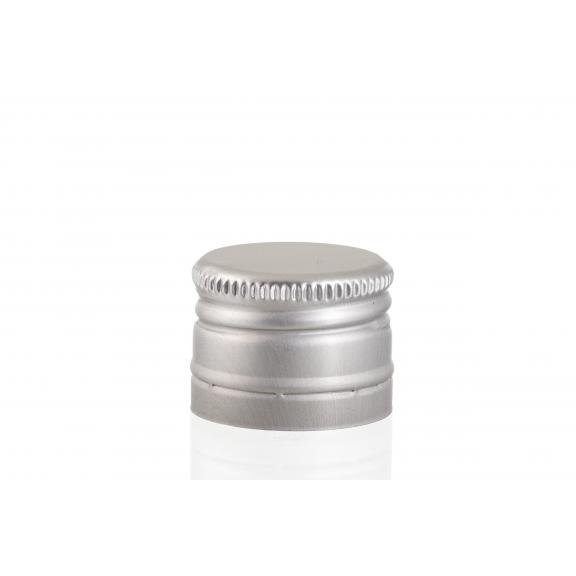 Screw on, crown, mechanical stoppers - Aluminium stopper with silver thread