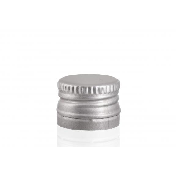 Screw on, crown, mechanical stoppers - Aluminium stopper with silver thread 
