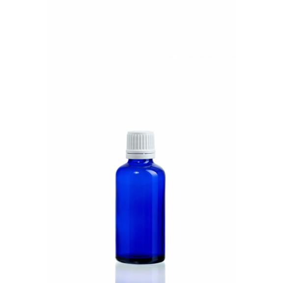 Flaschen für Sirupe (Hydrolate), ätherische Öle - Blaue Flasche – PE 18 Gewinde