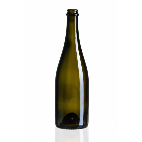 Weinflaschen - Champagnerflasche antikgrün Kork/Kronkorken