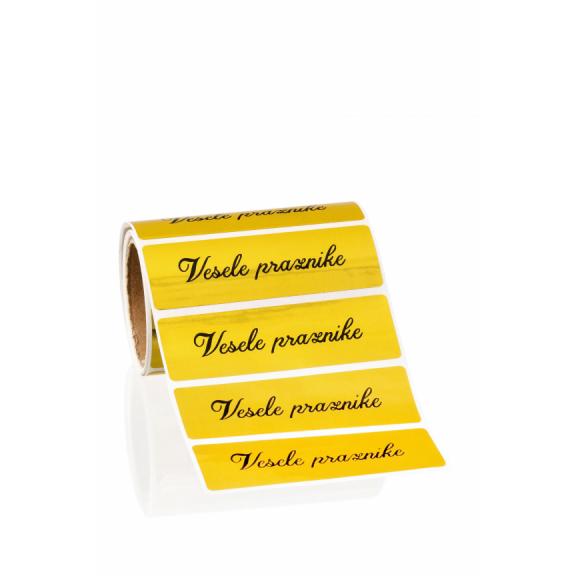 Stickers / Pendants - Stickers Happy Holidays gold