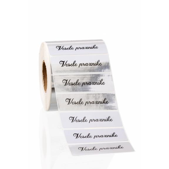 Stickers / Pendants - Stickers Happy Holidays sliver