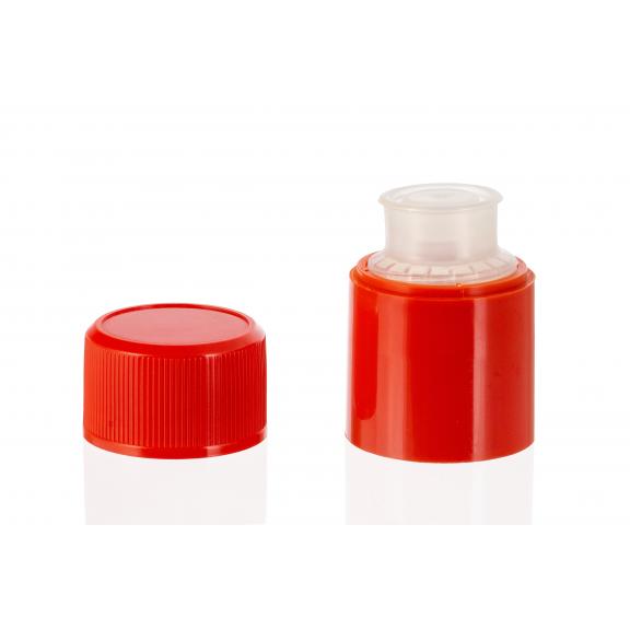 Screw on, crown, mechanical stoppers - Stopper caps.guala red