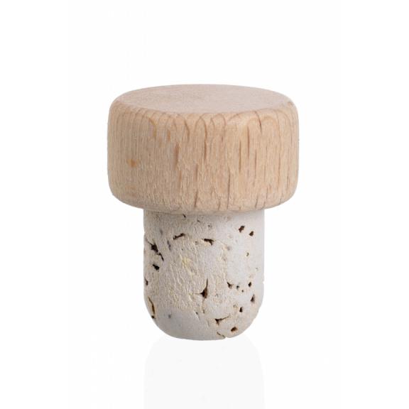 Cork, synthetic stoppers - Cork stopper wooden cap 19.18