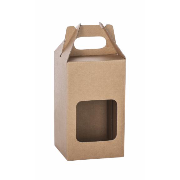 Wellenförmige Kartonverpackung - Karton-Flaschenträger 1x720 ml (unbedruckt)
