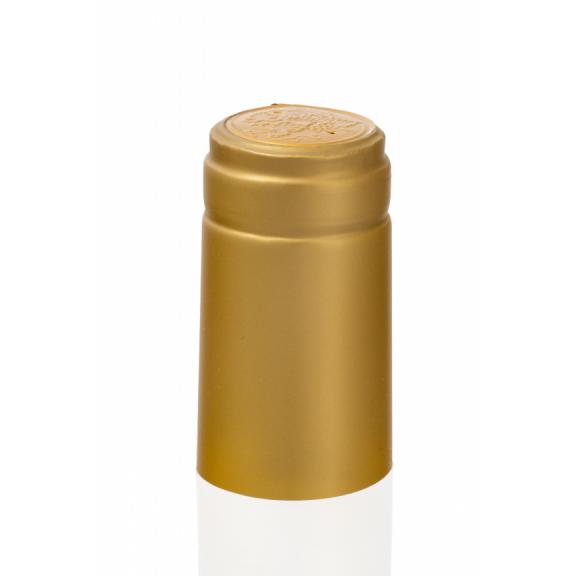 PVC-Kappen - PVC-Schrumpfkapsel gold mit Traubensymbol
