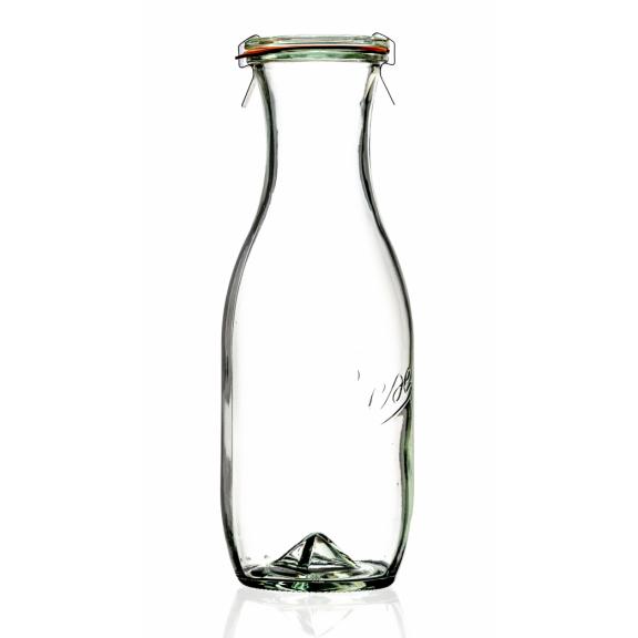 Flaschen für Säfte, Wasser, Milch - Rex Piramida + Glasdeckel
