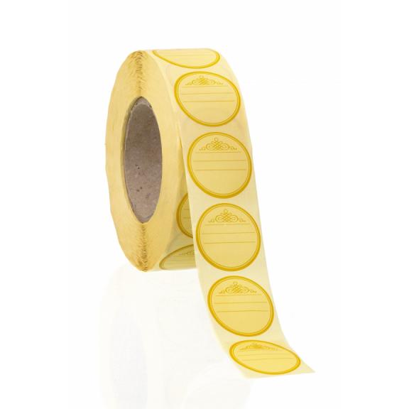 Stickers / Pendants - Stickers round yellow