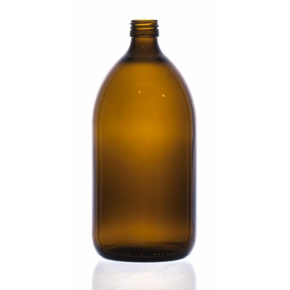 Flaschen für Sirupe (Hydrolate), ätherische Öle - Sirupflasche braun – SGD 28 Gewinde