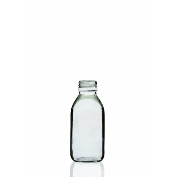 Flaschen für Sirupe (Hydrolate), ätherische Öle - Sirupflasche transparent – PE 28 Gewinde