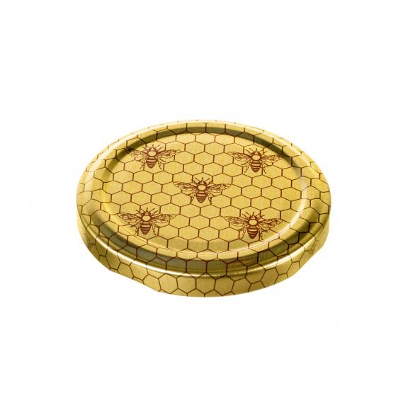 Twist-off lids - TWIST-OFF lid honeycomb and bee