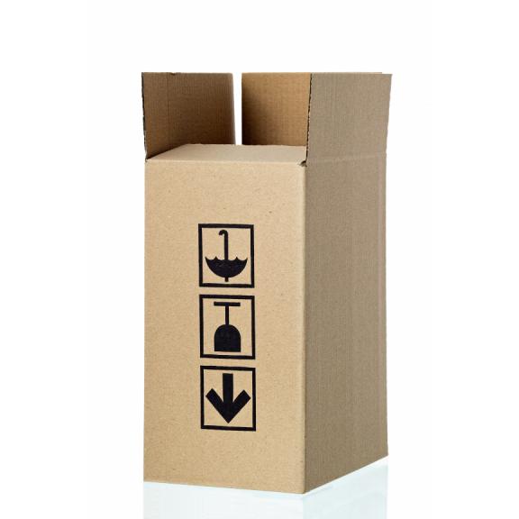 Wellenförmige Kartonverpackung - Versandkarton für 6 Flaschen